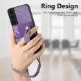 thumbnail image 6 of Phone Case for Samsung Galaxy S22 Plus S22+ 5G Wallet Cover with Tempered Glass Screen Protector Slim Stand Credit Card Holder Slot Leather Cell S22+5G S22plus 22S + S 22 22+ Women Men Purple, 6 of 13