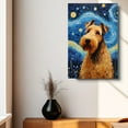 thumbnail image 4 of Thuan Airedale Terrier Dog Art Van Gogh-Inspired - Contemporary Abstract Modern Dog Wall Decor - Dog Painting Canvas Canvas Print 11x17 inches Unframed, 4 of 6