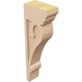 thumbnail image 5 of 4"W x 8"D x 24"H Thin Mayflower Rough Cedar Woodgrain TimberThane Corbel, Primed Tan, 5 of 6