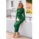 thumbnail image 3 of Conjunto de Suéter para Mujer PRETTYGARDEN en Punto acanalado Crop Top y Falda XL, 3 of 8