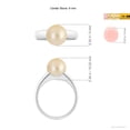 thumbnail image 5 of Angara Solitaire Golden South Sea Cultured Pearl Dome Ring in 14K White Gold for Women | June Birthstone Jewelry for Her, 5 of 8