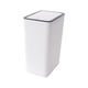 thumbnail image 1 of Bote de basura de cocina Cateissary rectangular PP con tapa abierta gran capacidad Blanco S, 1 of 6