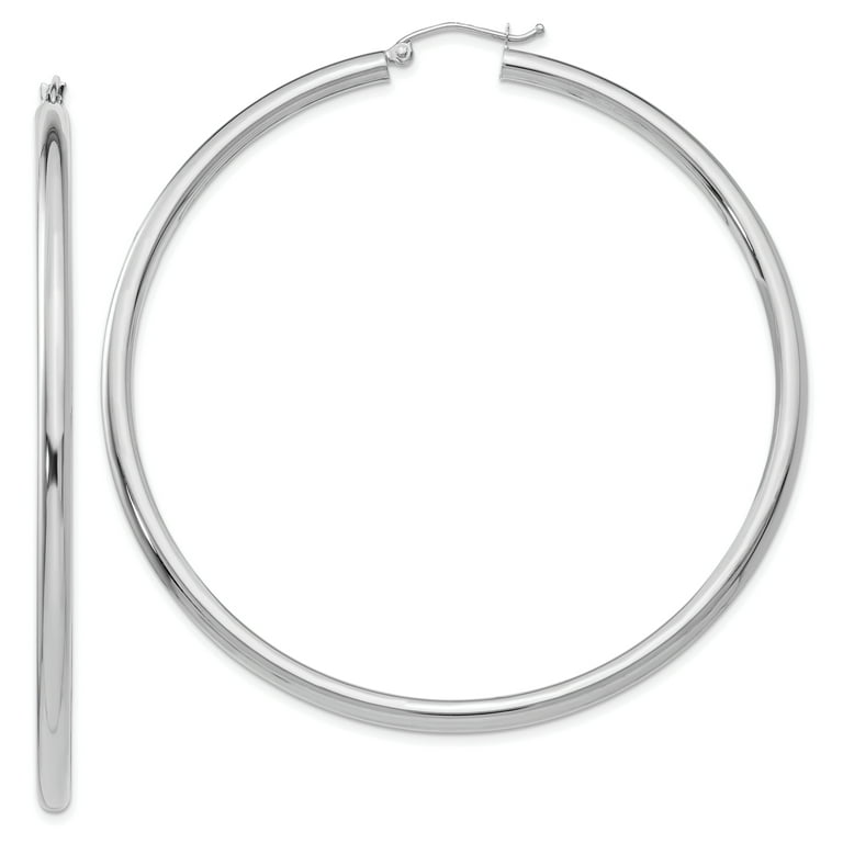 White gold hoop earrings best sale walmart