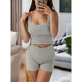 thumbnail image 5 of Weardear Workout Sets for Women Two Piece Casual Yoga Outfits Ribbed Crop Tank Top High Waist Leggings Active Wear, 5 of 5