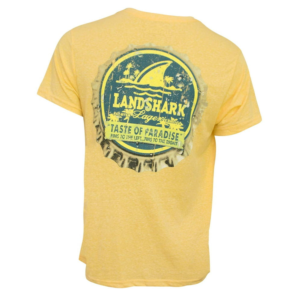 Landshark Landshark Men's Yellow Bottle Cap TShirtMedium Walmart