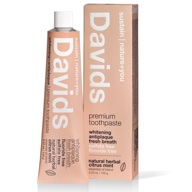 Pasta de dientes Davids sin flúor para blanquear los dientes, 150 ml