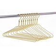 thumbnail image 4 of Beautiful 100 Gold Aluminum Metal Suit Hangers Heavy Duty Coat Hangers (100 Pack Gold), 4 of 5