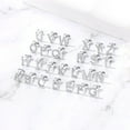 thumbnail image 6 of FOCALOOK Crystal Initial Stud Earrings for Women 925 Sterling Silver Hypoallergenic Dainty Tiny Letter Q Sparkly Bling Cubic Zirconia Earrings Jewelry Gift, 6 of 9