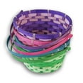 thumbnail image 3 of Round Woven Bamboo Easter Baskets with Hinged Handles - Pack of 4, 3 of 5