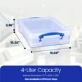 thumbnail image 3 of Really Useful Box 4L Storage Container w/ Lid & Clip Lock Handles (10 Pack), 3 of 12