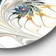 thumbnail image 2 of White Stained Glass Floral Art' Large Floral Metal Circle Wall Art, 2 of 3