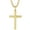 Yellow Gold Plated, variant on Cross Necklace for Men Solid Sterling Silver High Polished Big Large Beveled Edge Long Cross Pendant Necklace Fine Jewelry Gift for Men, Stainless Steel Box Chain Length 24 Inch