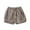 Khaki, variant on Kids' Elastic Waist Striped Shorts Drawstring Casual Shorts with Button Detail