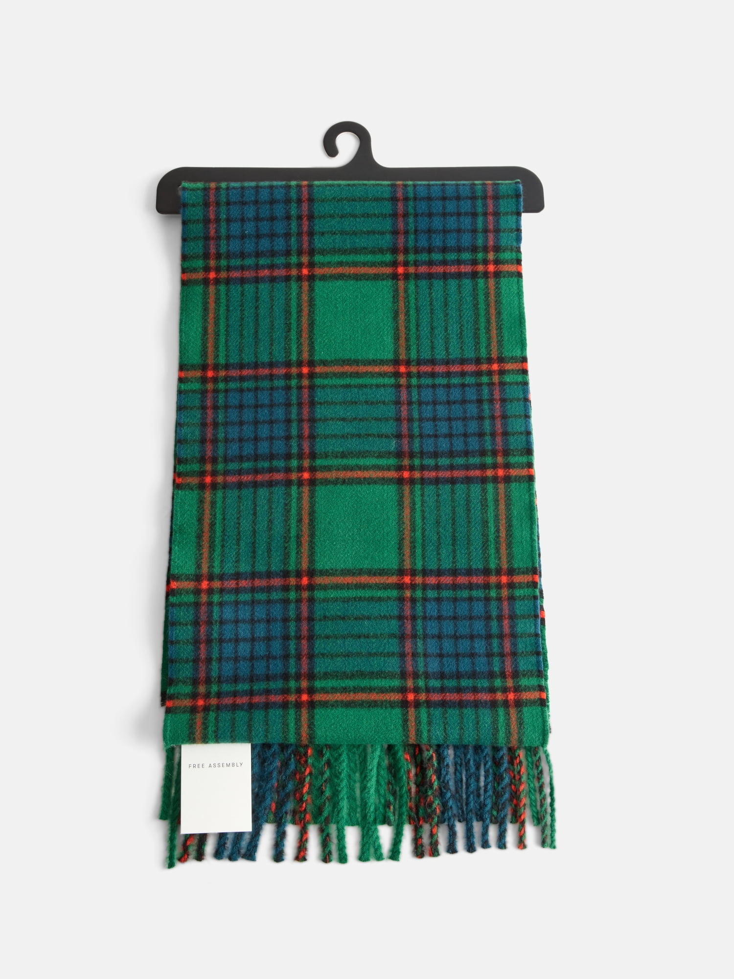 Free Assembly Women's Check Scarf, Green