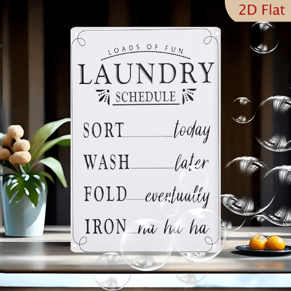 Loads of Fun Laundry Schedule Sign for Laundry Room Decor and Accessories Rustic Wood Framed Farmhouse Laundry Room Signs Wall Hanging Decoration Plaque