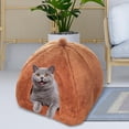 thumbnail image 4 of Cat Bed Sleep Warm Almohada Kitten House con Antideslizante Salvador Dali cama cueva de felpa, 4 of 10
