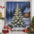 thumbnail image 6 of Extra Long Shower Curtain 72x84 Inch, Christmas Trees Shower Curtain Waterproof Bathroom Decor, Winter Farmhouse Pine Fruits Forest Cabins Fabric Bath Curtain Set Accessories with Hooks, 6 of 8