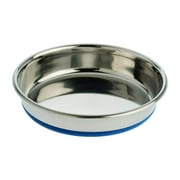 Angle View: OurPets Durapet Cat Bowl (Heavyweight Durable Stainless Steel Cat Food Bowl or Cat Water Bowl) [Holds up to 1 Cup of Dry Cat Food or Wet Cat Food]