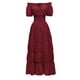 thumbnail image 4 of Vestido Camisero Medieval Strade Fareast Limited Poliéster Rojo L, 4 of 8