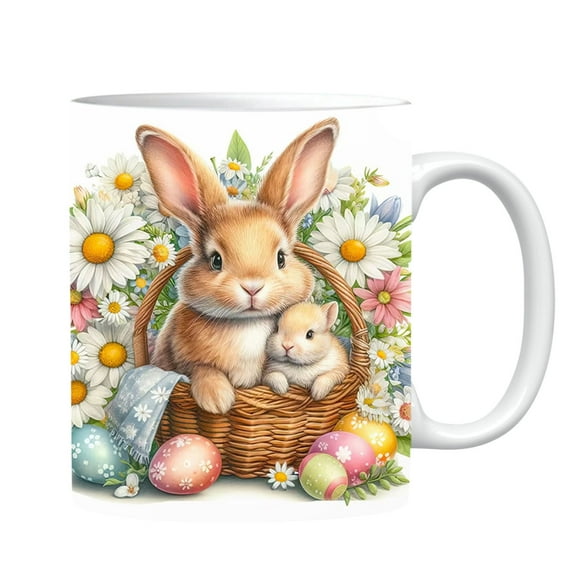 Vwrxbz Easter Ceramic Coffee Mug - Rabbit Design, 350ml Ceramic Cup for Home Applicable, Easter Gift