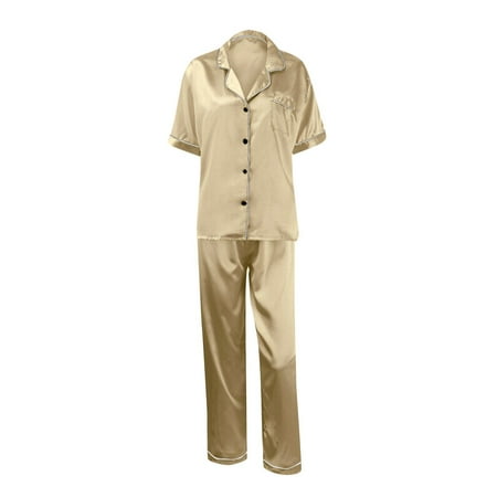 

KaLI_store 10.00 Items And under Women s Pajamas Pajama Women Suit Trousers Sets Silk plus Size Lingerie for Women 4x-5x