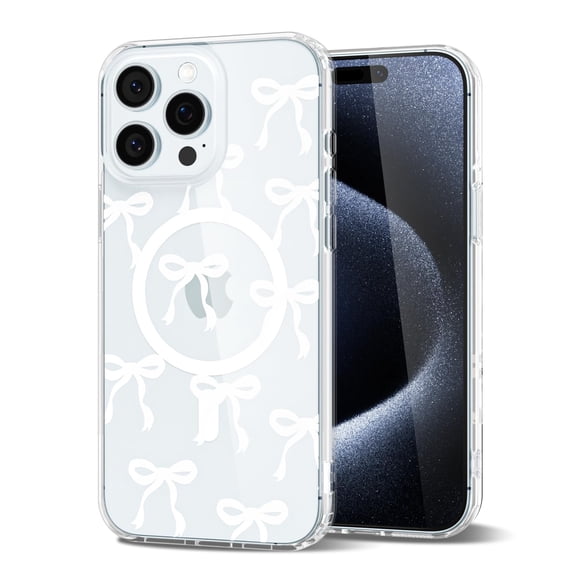 Funda transparente con moño magnético para iPhone 15 Pro Svanove