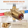 thumbnail image 4 of Wowow Shower Faucet with Valve, Bathroom Tub Shower Faucet Kit, Single Handle Rain Shower Head with Tub Spout, Gold, 4 of 8