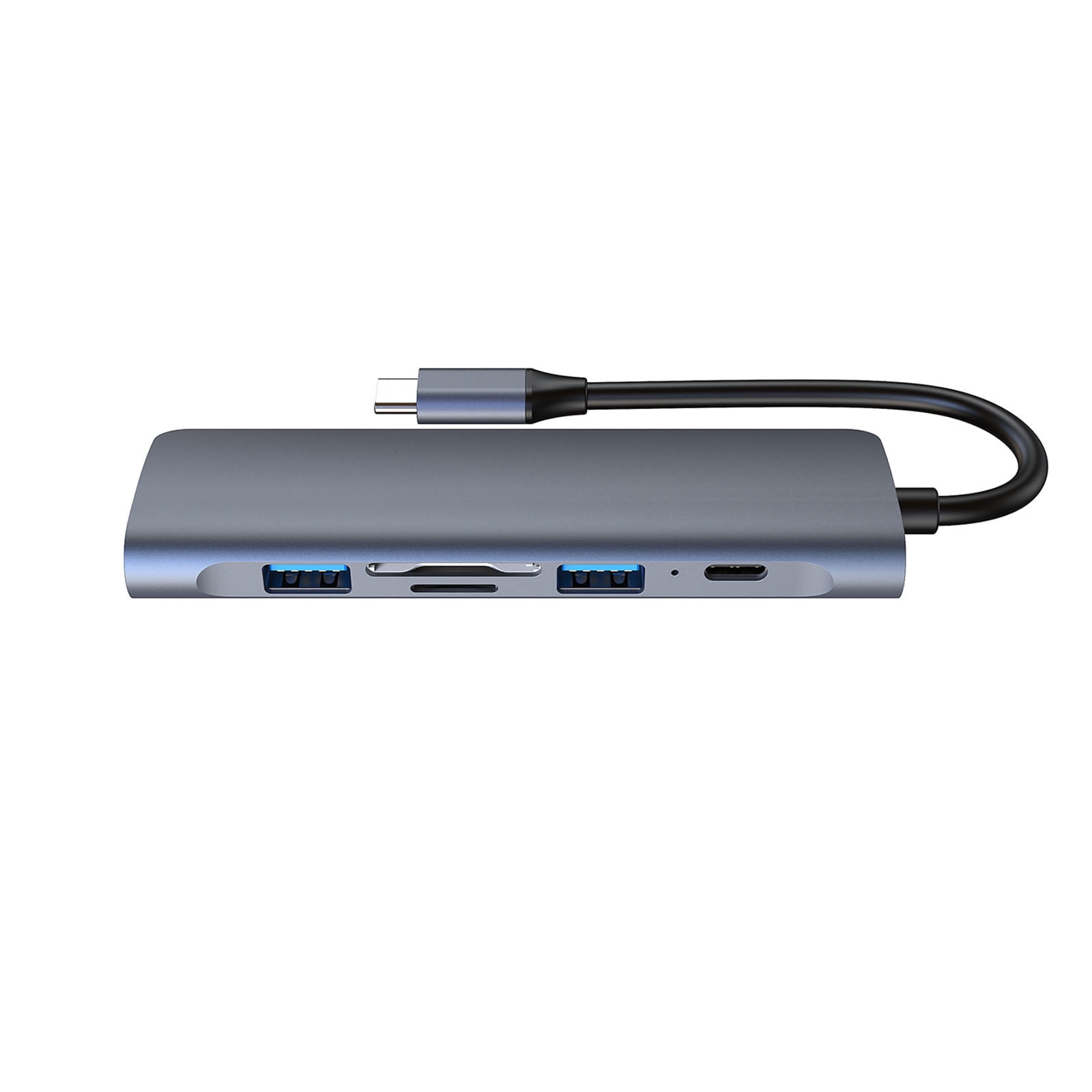 Ultra-fast Dock Station 6 in 1 USB C Hub 5gbps Secure Data Transfer Hub Type C to USB TF Adapter PD Synchronous Use