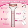 thumbnail image 7 of Hoey 4 in 1 Electric Lady Shaver,Women Razors for Shaving Cordless Painless Shaver for Women Face, Legs and Underarm, Portable Bikini Trimmer Wet & Dry Hair Removal, Cordless - Micro USB Rechargeable, 7 of 7