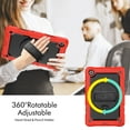 thumbnail image 3 of Samsung Galaxy Tab A7 Lite Case 8.7" with Screen Protector 360 Rotating Hand Strap Stand, Dteck Drop-Proof Rugged Case for Galaxy Tab A7 Lite 2021 SM-T220/T225/T227,Red+Black, 3 of 7