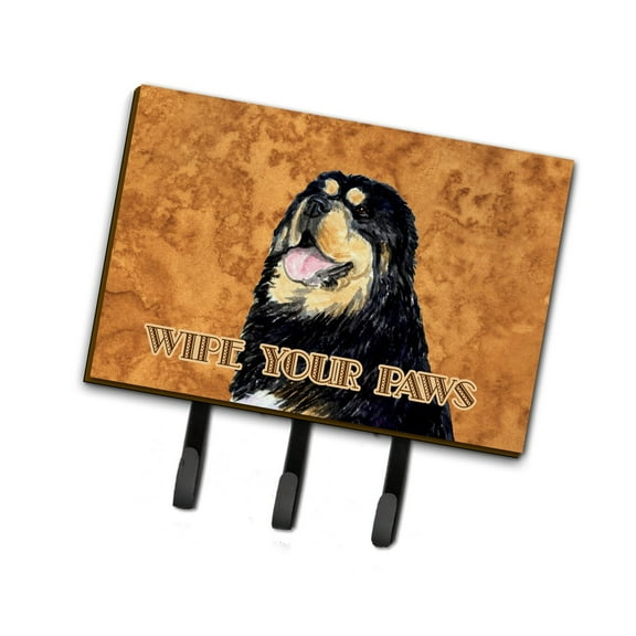 Carolines Treasures SS4886TH68 Tibetan Spaniel Wipe your Paws Leash or Key Holder Triple Hook multicolor