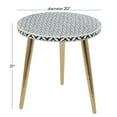 thumbnail image 4 of DecMode 21" x 20" Gold Metal Eclectic Accent Table, 4 of 8