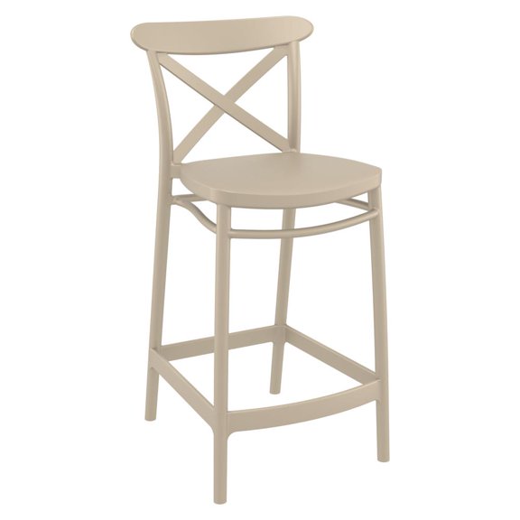 Compamia Cross Indoor Outdoor Counter Stool Taupe