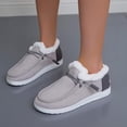 thumbnail image 5 of Women's Winter Warm Wendy Shoes,Comfort Cotton Lined Ankle Lightweight Non-slip Moccasins Canvas Flat Snow Boots, 5 of 13