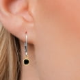 thumbnail image 3 of Gem Stone King 14K Two Tone Gold Black Diamond Earrings for Women | 0.54 Cttw | Gemstone April Birthstone | Round 4MM, 3 of 6