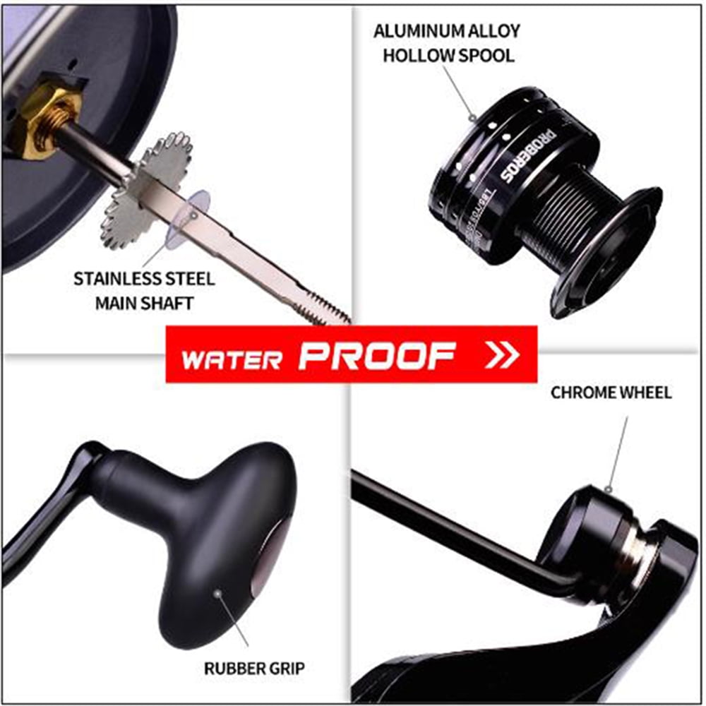 Eyotto One-handed Reel All Metal Double Cup Fishing Reel, Double Brake Fishing Line Reel Fishing Accessories