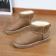 thumbnail image 4 of Nuevos botines planos con plataforma para hombre, botas de nieve de gamuza de felpa, zapatos casuales cálidos, invierno 2021, nuevos zapatos gruesos de moda gótica, botas Chelsea para hombre, 4 of 5