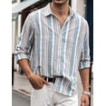 thumbnail image 1 of Camisas de moda para hombre, informales, de oficina, cómodas, elásticas, suaves y ligeras, con solapa, nuevas, de talla grande, 2024, 1 of 6