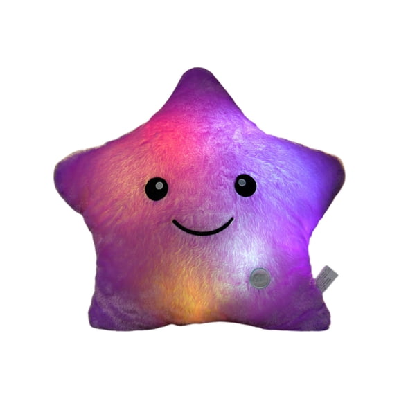 Specollect 1 Pcs Glowing Star Pillow with Color Changing Light Soft Plush Decorative Toy for Bedroom Living Room Gifts for Teens and Adults