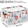 thumbnail image 4 of GZHJMY Storage Basket Cute Snowman Christmas Foldable Canvas Laundry Baskets Bin Waterproof Inner Layer with Sturdy Handles for Toy Nursery Blanket Clothes 2 Pack, 4 of 7