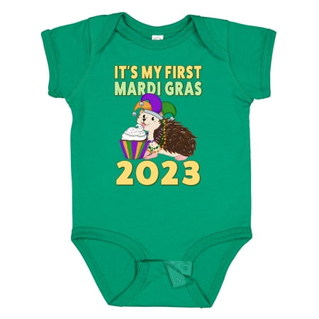 

Inktastic It s My First Mardi Gras 2023 Gift Baby Boy or Baby Girl Bodysuit