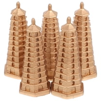 5 Pcs Mini Pagoda Figurine Moss Landscape Scene Decor