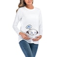 thumbnail image 4 of Camisas de Maternidad Para Mujer Blusas Estampado de Bebé Vestir Top Algodón Cuello Redondo Manga Larga Color Sólido Odeerbi ODB123424, 4 of 6