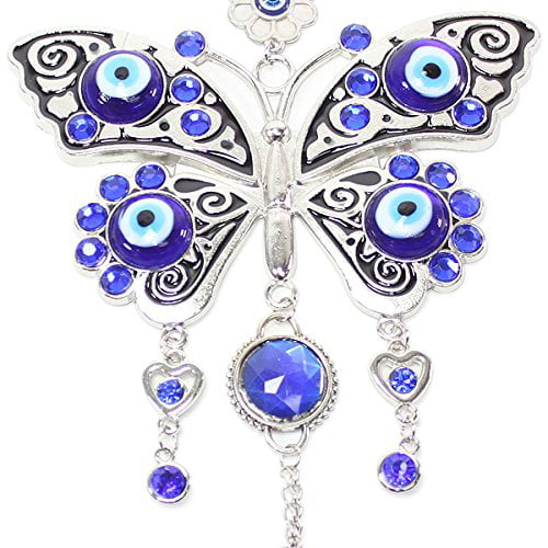 Evil Eye on Butterfly Amulet or Hanging 