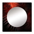 thumbnail image 2 of Designart "Monochromatic Photo Of Red Palm Trees I" Palms & Palm Trees Red Large Square Mirror - Square Bedroom Mirror Printed Wall Decor - Traditional Square Printed Wall Mirror Art, 2 of 5