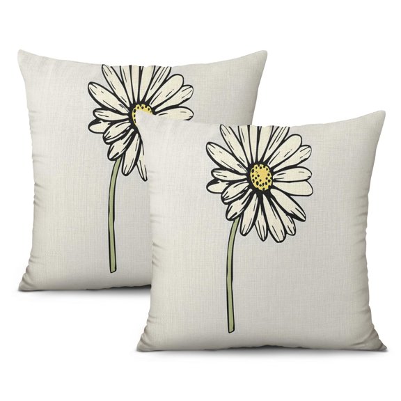 Upgrade Your Living Room with Blue Linen Throw Pillow Covers - 16x16 inch Set of 2 Modern Boho Farmhouse Outdoor Pillow Cases for Sofa, Couch