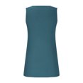 thumbnail image 5 of Otvok Summer Womens Solid Color U-Neck Slim Fit Vest Round Neck Sleeveless Tank Top, 5 of 6