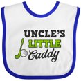 thumbnail image 3 of Inktastic Uncles Little Caddy with Golf Club and Ball Boys or Girls Baby Bib, 3 of 4