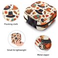 thumbnail image 3 of Thanksgiving Hat Velvet Period Bag Storage Organizer for Tampons and Pads, Small Bag with Sponge and Oxford Cloth, 4.7x6.6x6.6 in, Period Pouch, 3 of 6