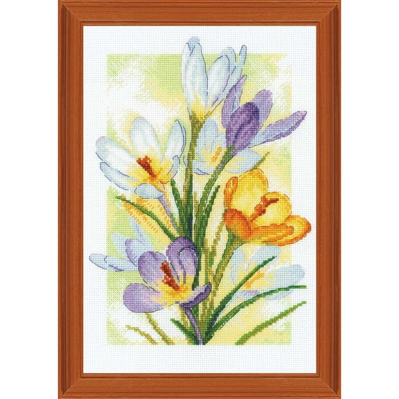 Riolis Cross Stitch Kit Spring Glow Crocuses